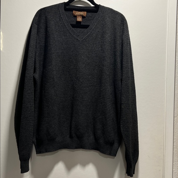 Tasso Elba S.P.A. Collection Luxury Silk Cashmere V-Neck Sweater Men's XL - Picture 4 of 11